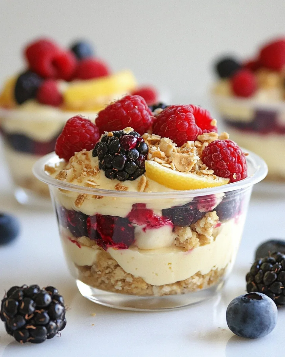 No Bake Lemon Berry Cups