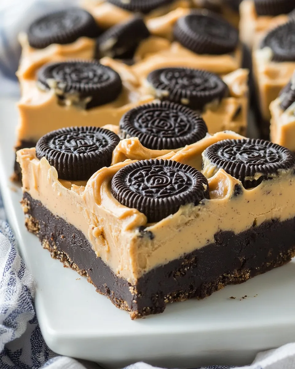 No Bake Oreo Peanut Butter Bars