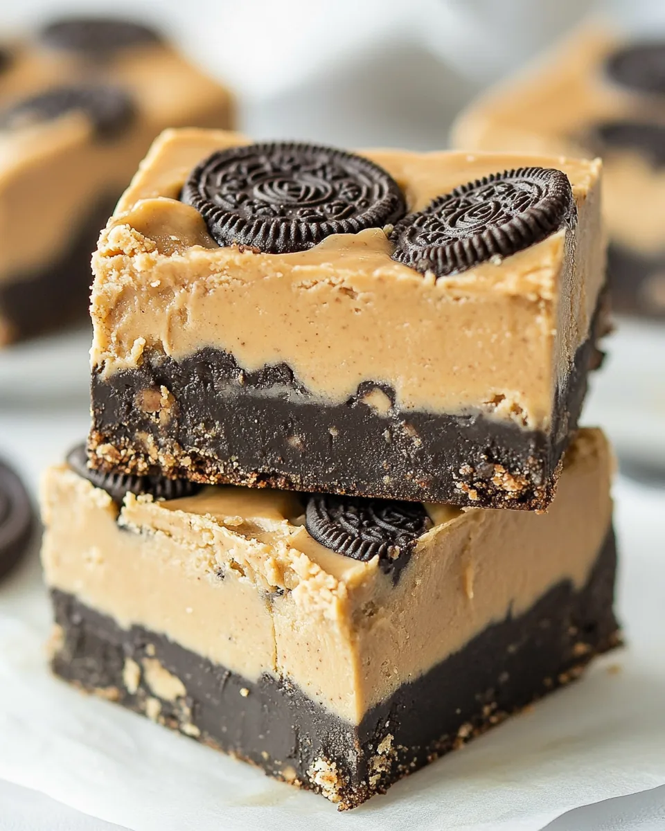 No Bake Oreo Peanut Butter Bars