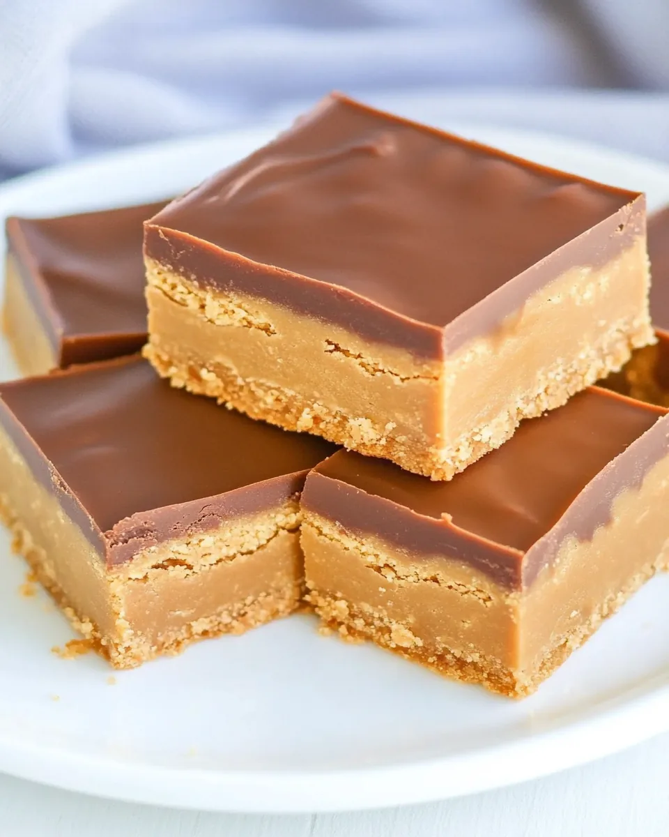 No Bake Peanut Butter Bars
