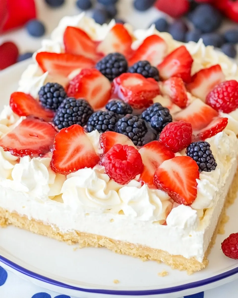 No Bake Pull Apart Berry Cheesecake
