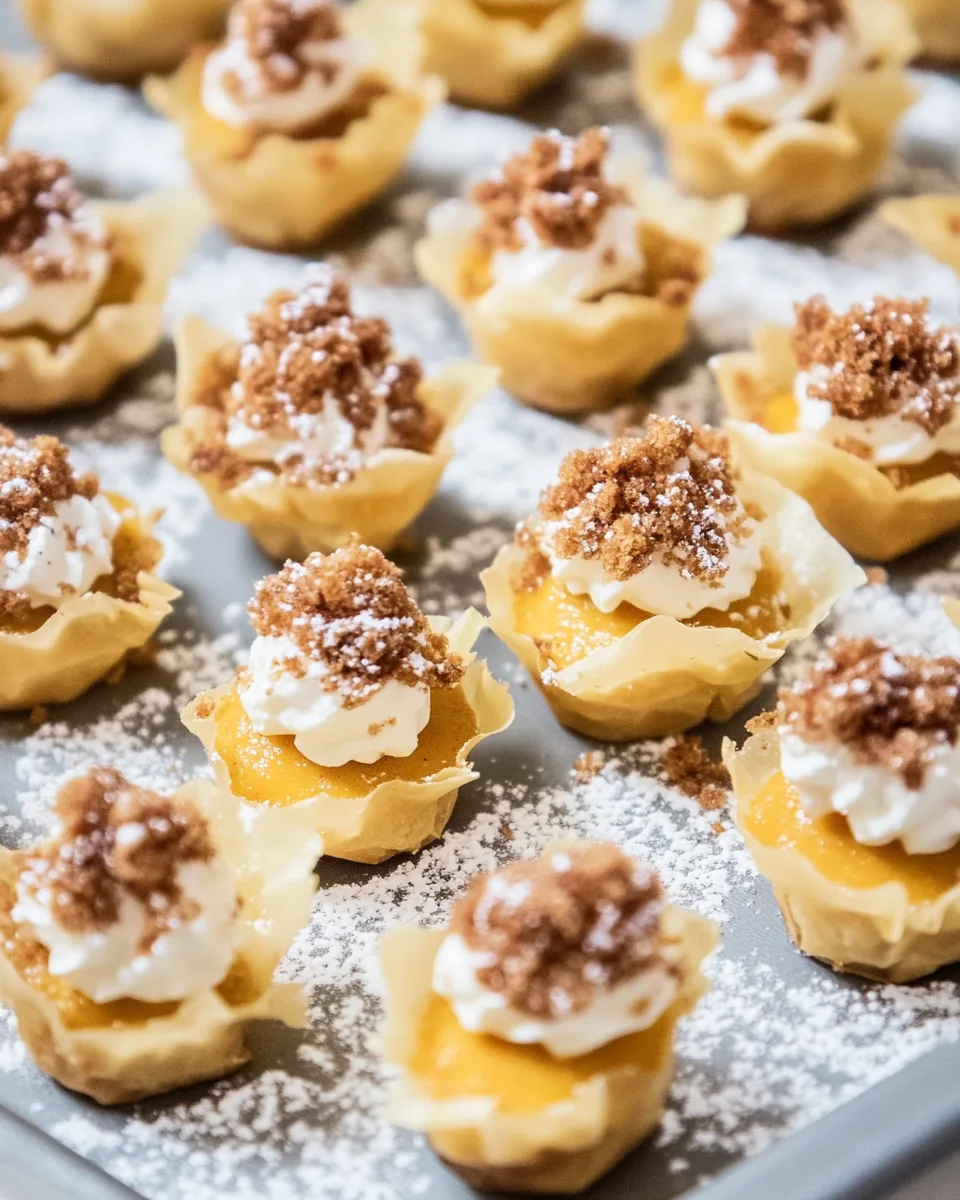No Bake Pumpkin Cheesecake Phyllo Bites