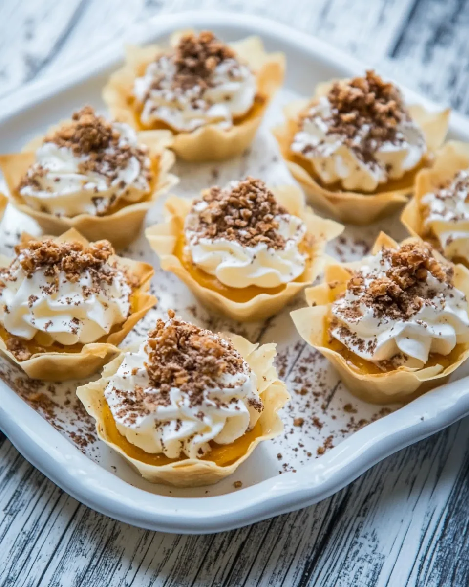 No Bake Pumpkin Cheesecake Phyllo Bites