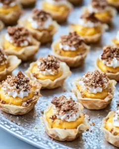 No Bake Pumpkin Cheesecake Phyllo Bites