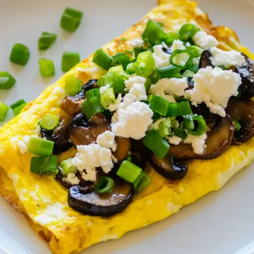 Omelet with Mushrooms and Goat Cheese