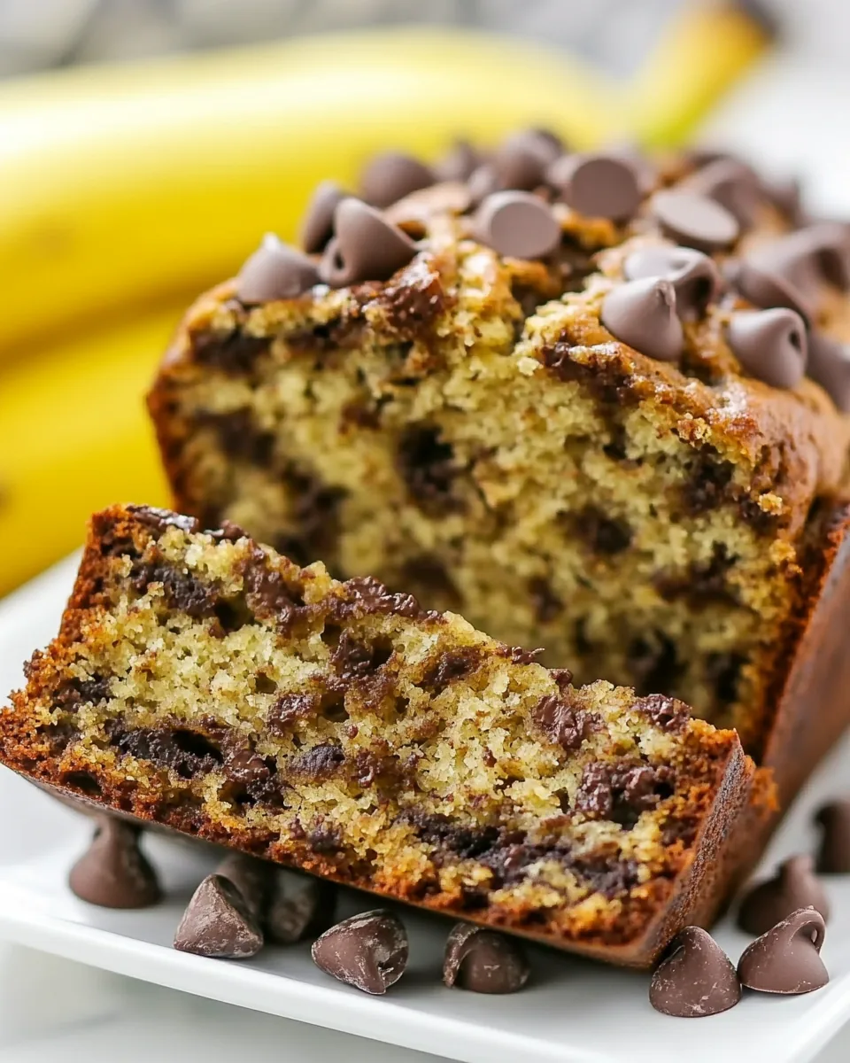 One Bowl Chocolate Chip Banana Bread