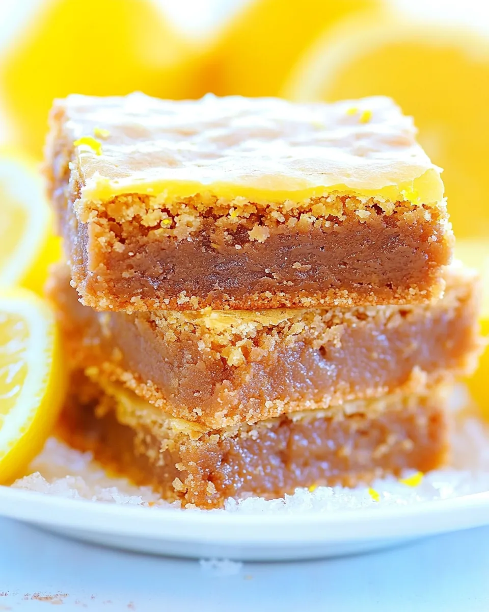 One Bowl Lemon Brownies