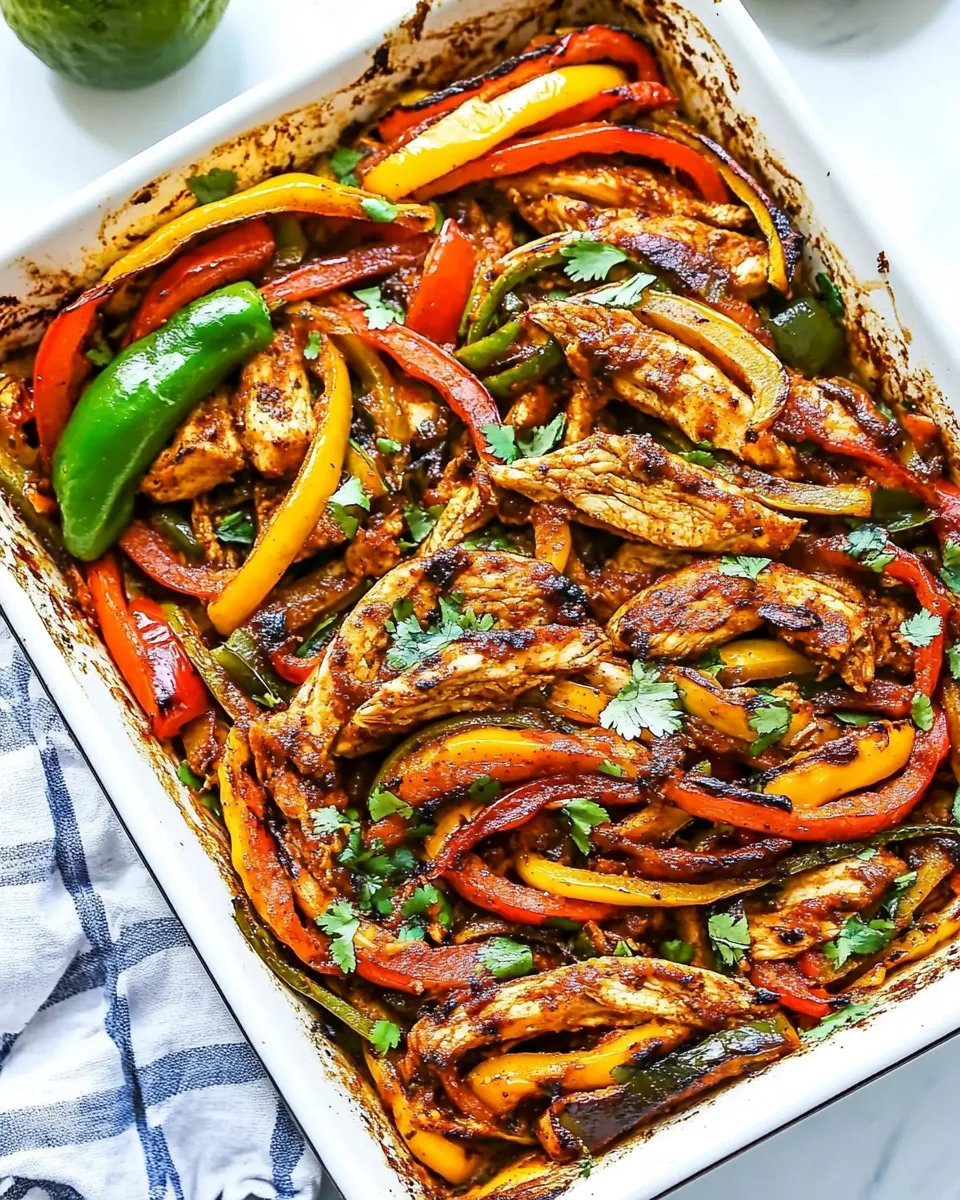 One Pan Chicken Fajitas