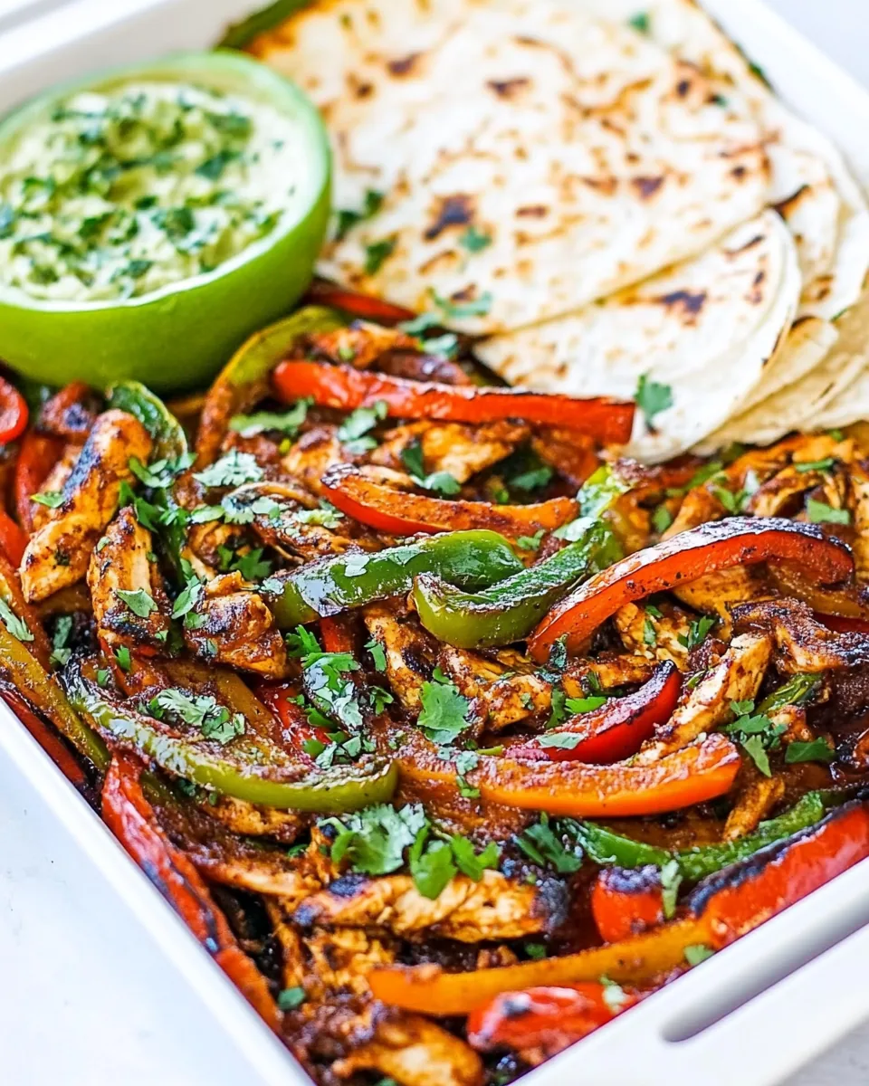 One Pan Chicken Fajitas