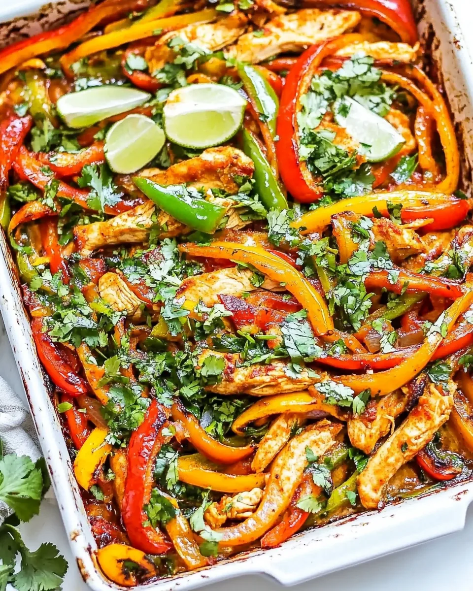 One Pan Chicken Fajitas