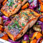 One Pan Salmon and Vegetables