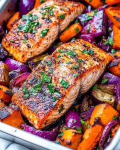One Pan Salmon and Vegetables