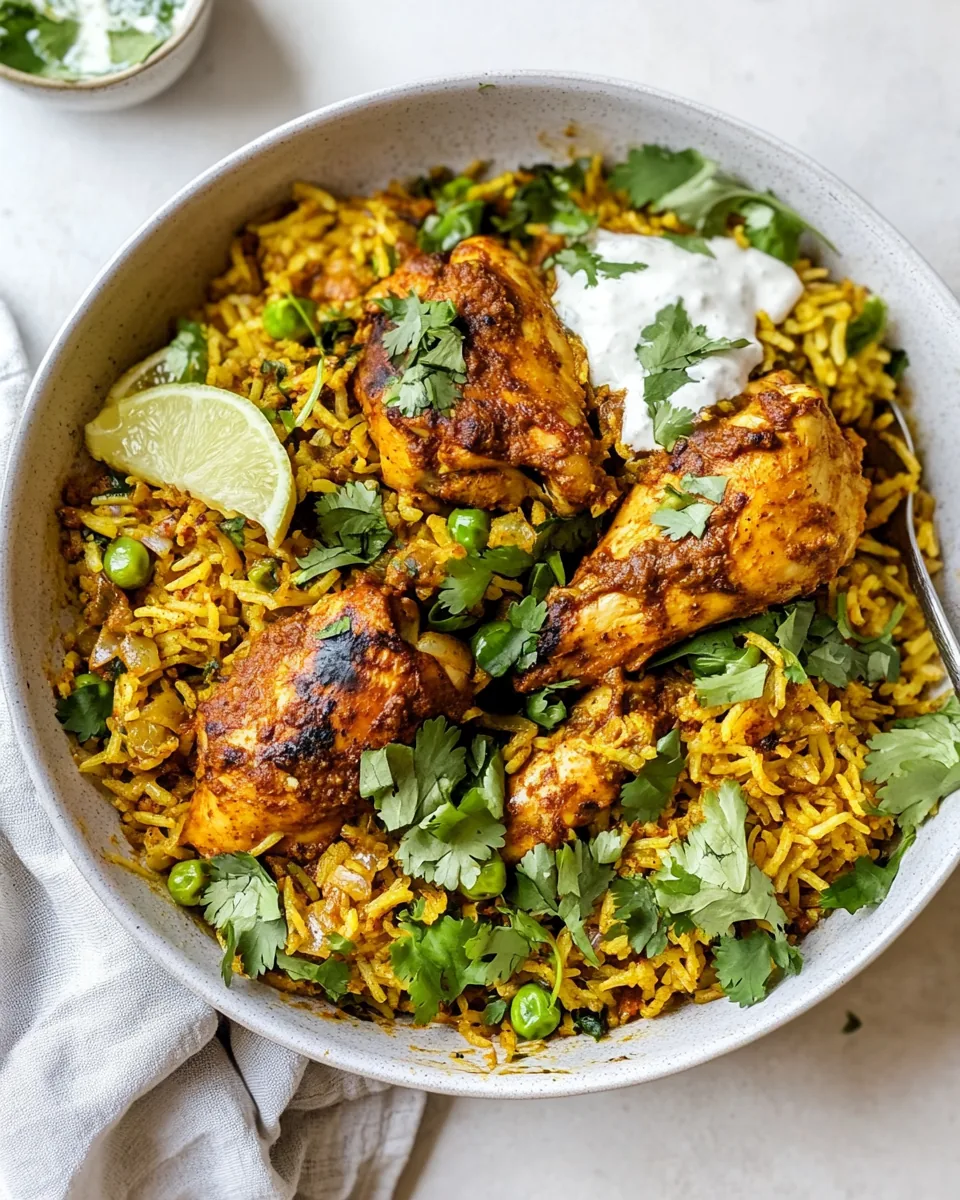 One Pan Tandoori Chicken with Spiced Coconut Rice