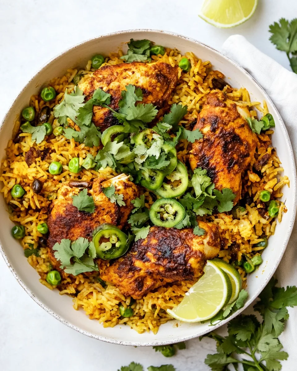 One Pan Tandoori Chicken with Spiced Coconut Rice