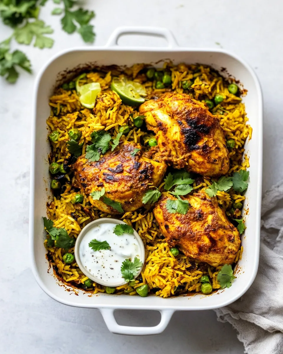 One Pan Tandoori Chicken with Spiced Coconut Rice
