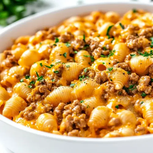 One Pot Cheesy Beef and Shells