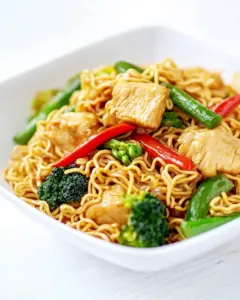 One Pot Chicken and Veggie Ramen Stir Fry