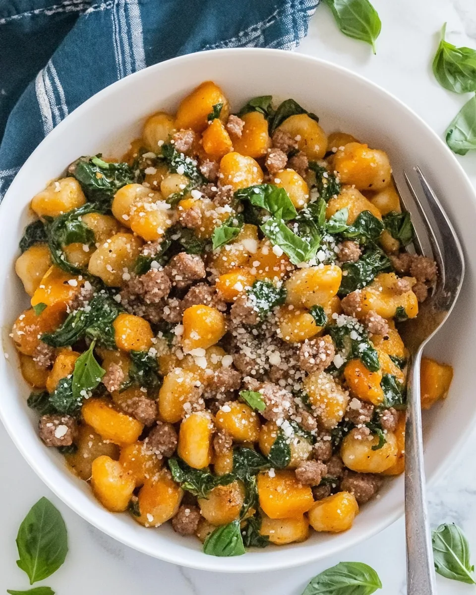One Skillet Butternut Squash Gnocchi