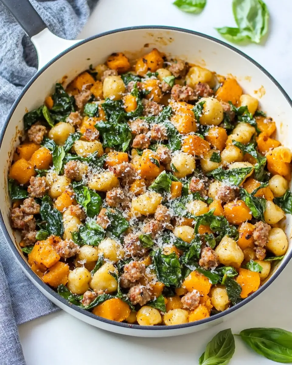 One Skillet Butternut Squash Gnocchi