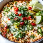 One Skillet White Chicken Chili Bake