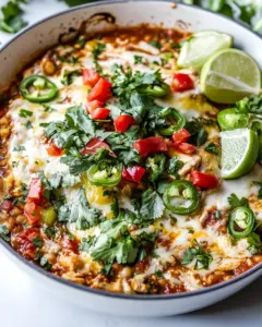 One Skillet White Chicken Chili Bake