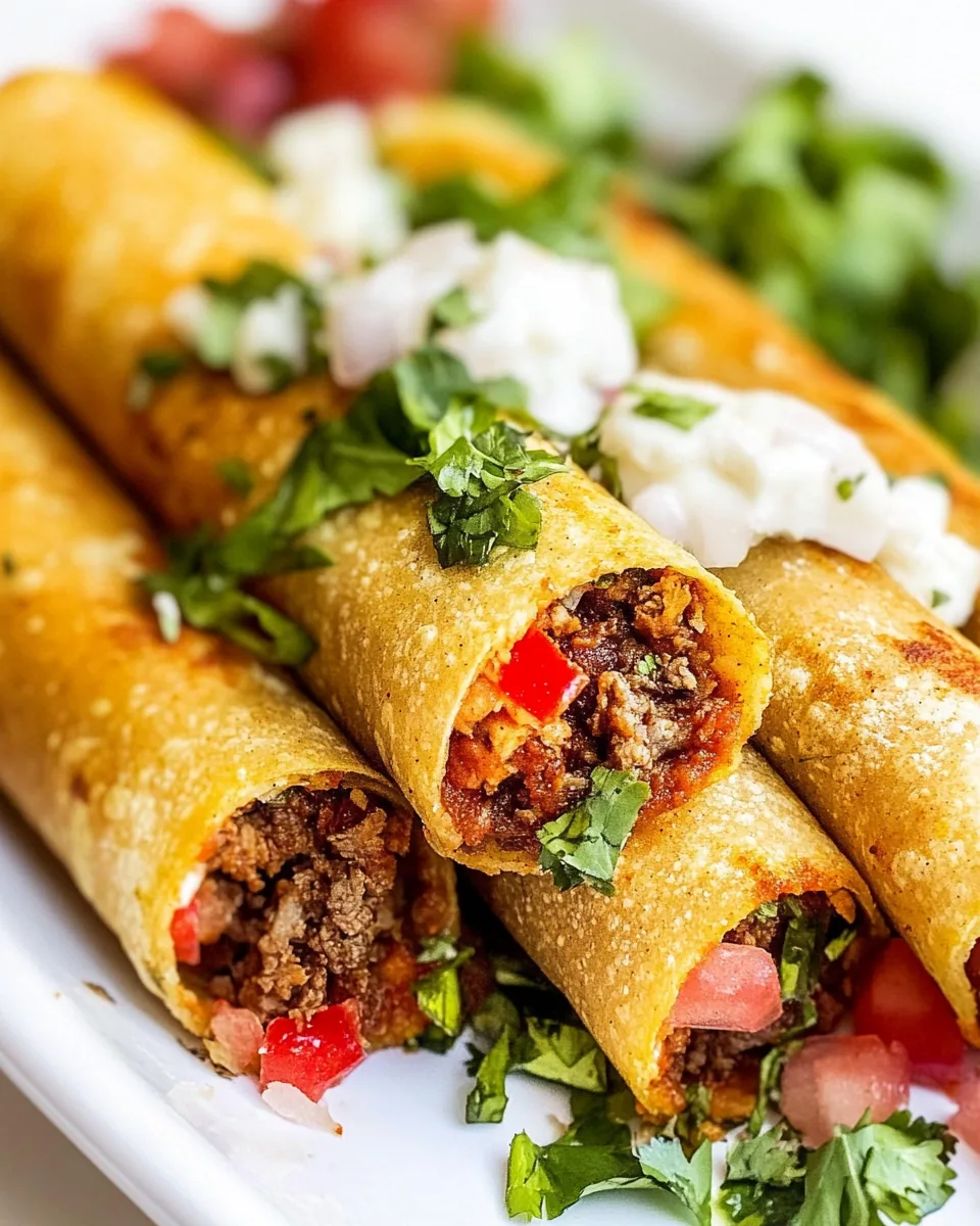 Oven Baked Beef Taquitos