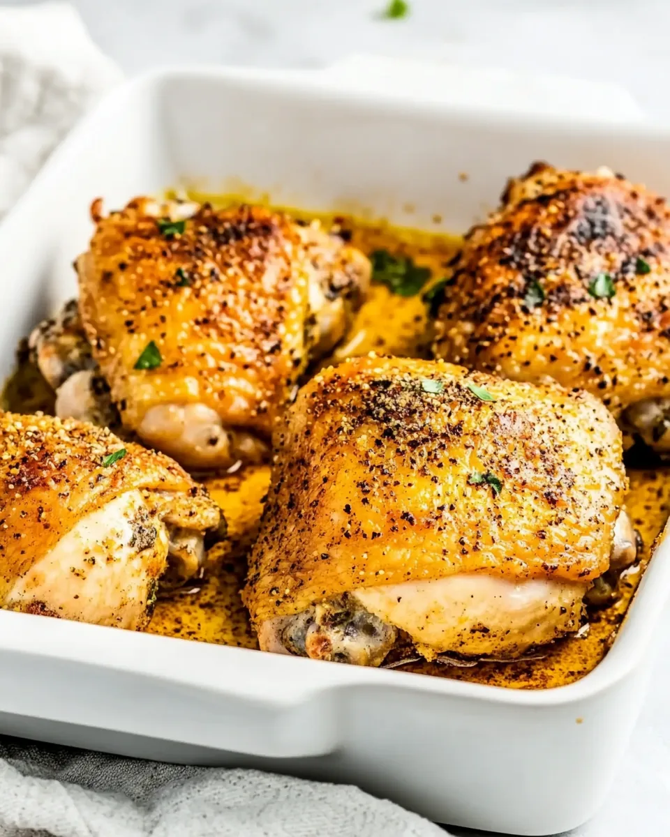 Oven Baked Chicken Thighs