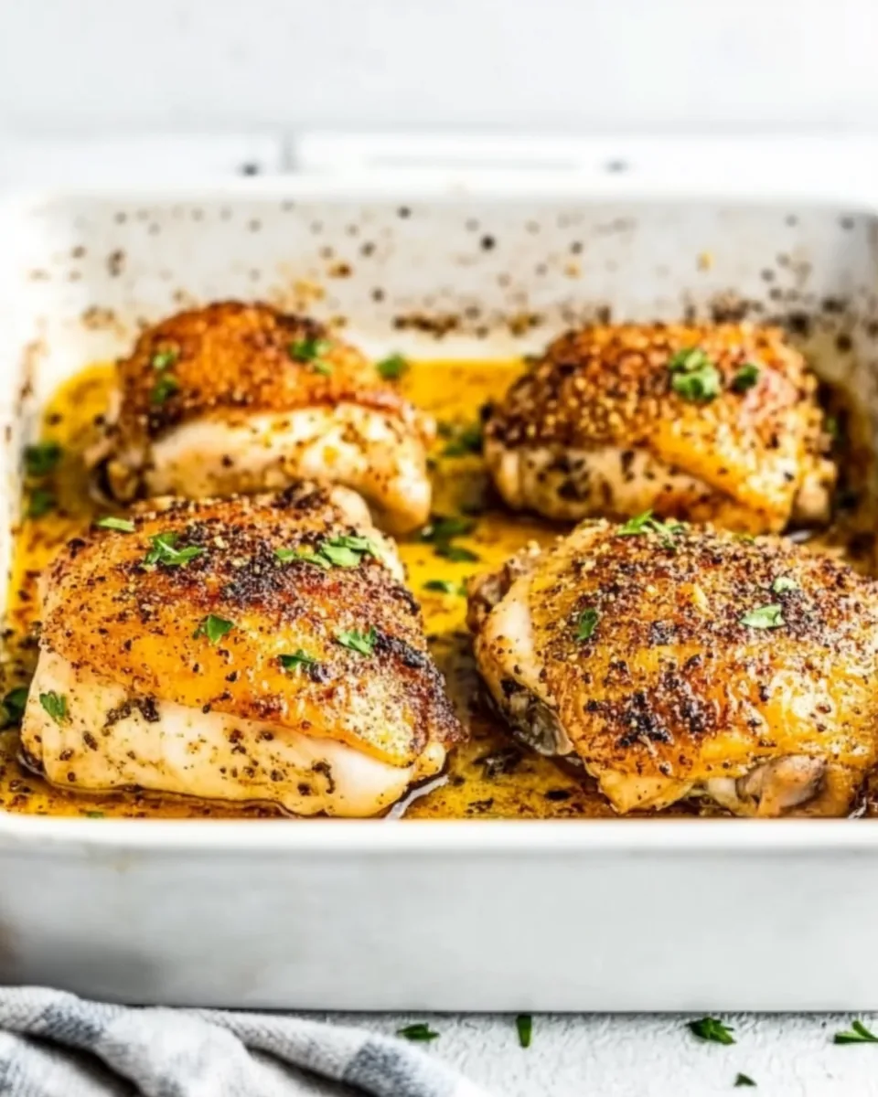 Oven Baked Chicken Thighs