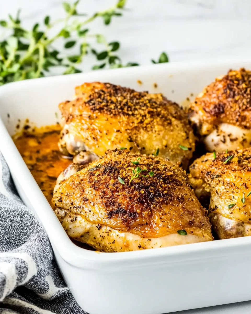 Oven Baked Chicken Thighs