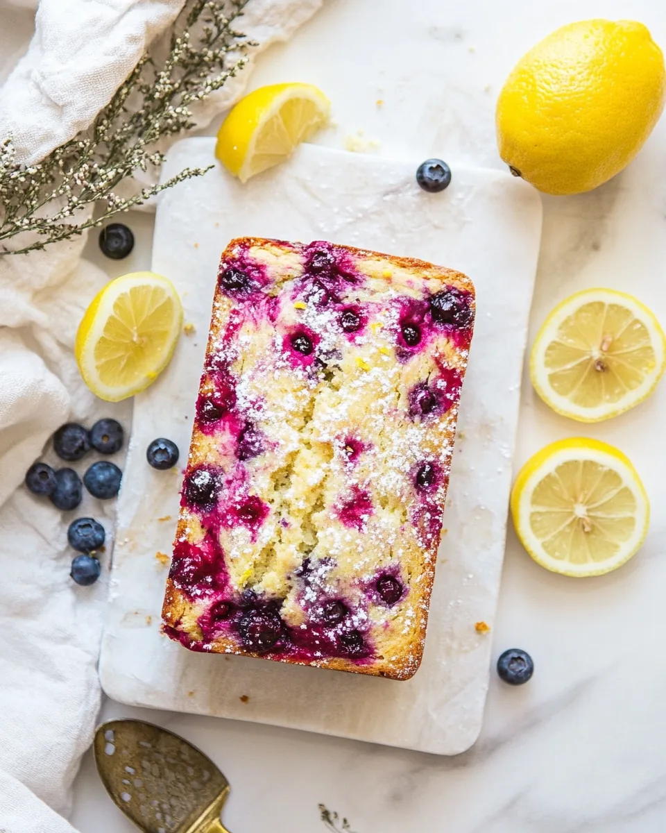 Paleo Lemon Blueberry Bread