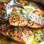 Pan Seared Salmon with Lemon Garlic Butter Sauce