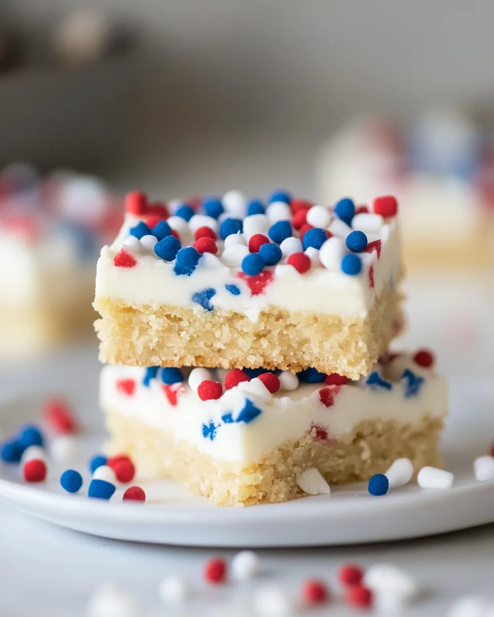 Patriotic Sugar Cookie Bars