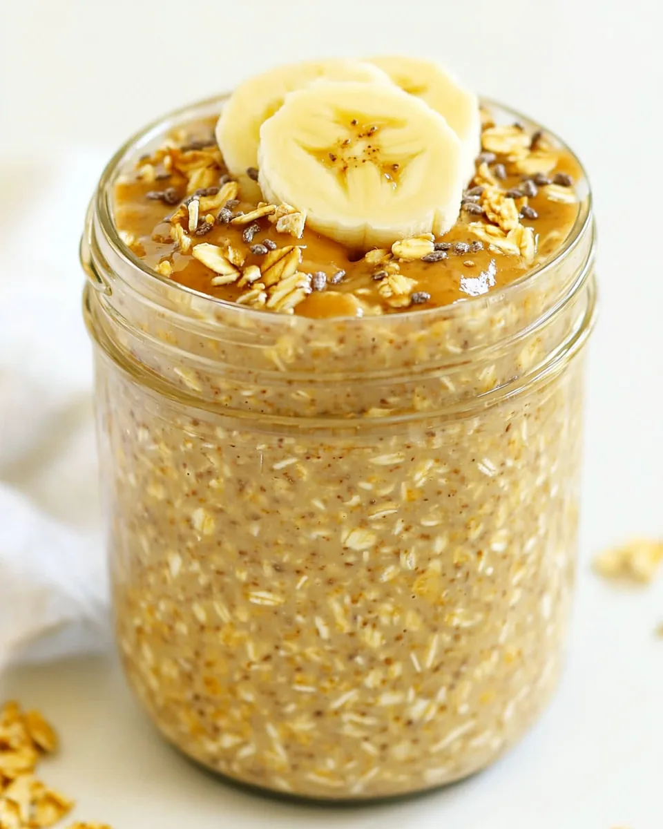 Peanut Butter Banana Overnight Oats