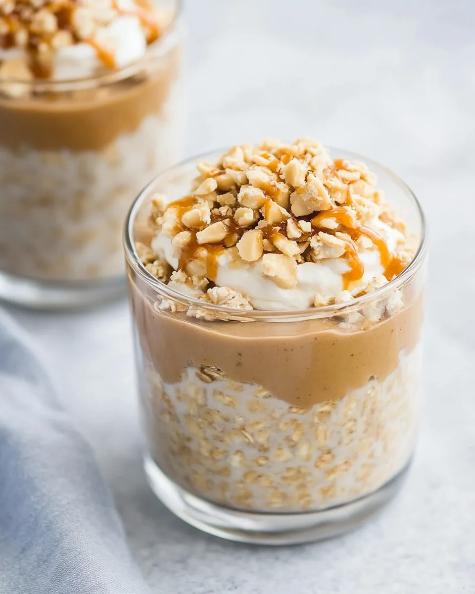 Peanut Butter Cheesecake Overnight Oats