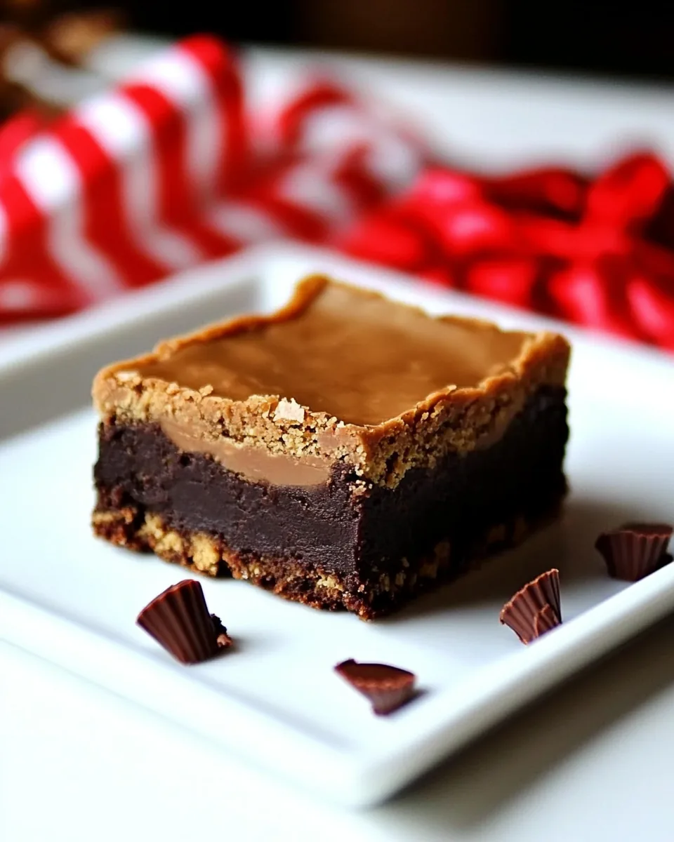 Peanut Butter Cup Fudge Brownies