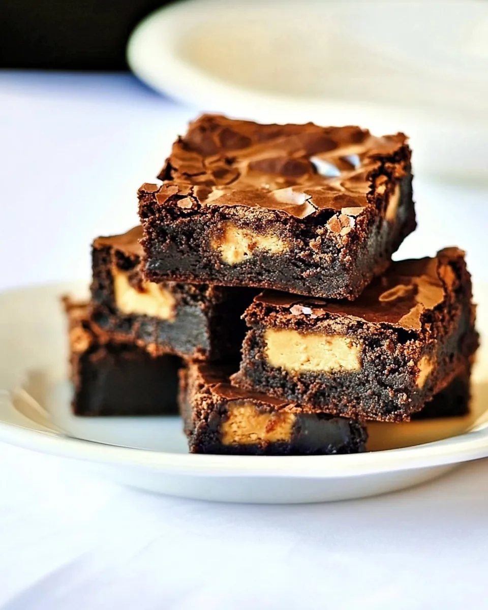 Peanut Butter Snickers Brownies