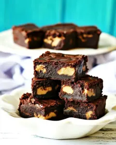 Peanut Butter Snickers Brownies