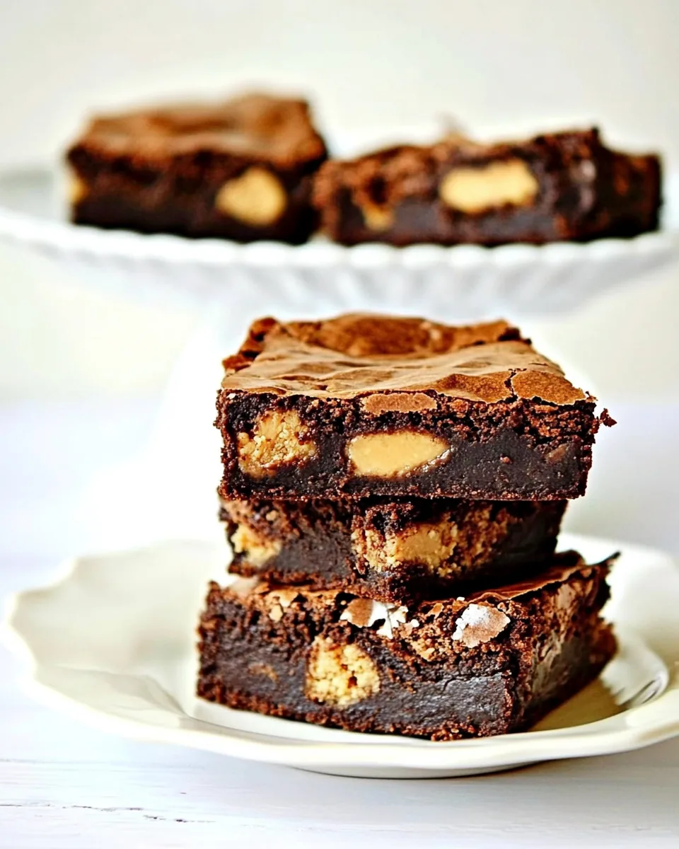Peanut Butter Snickers Brownies