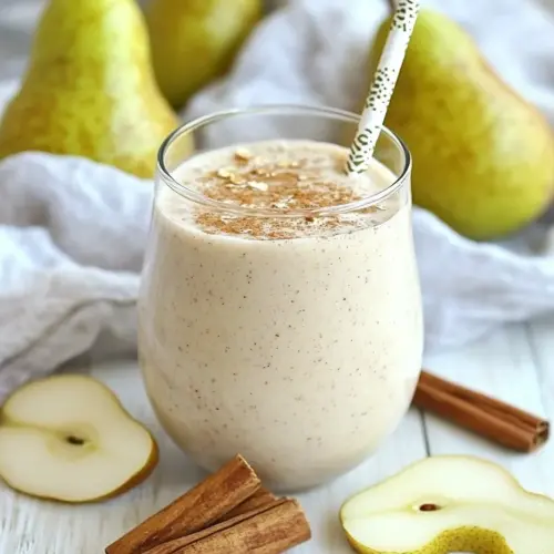 Pear Ginger Cinnamon Oat Smoothie
