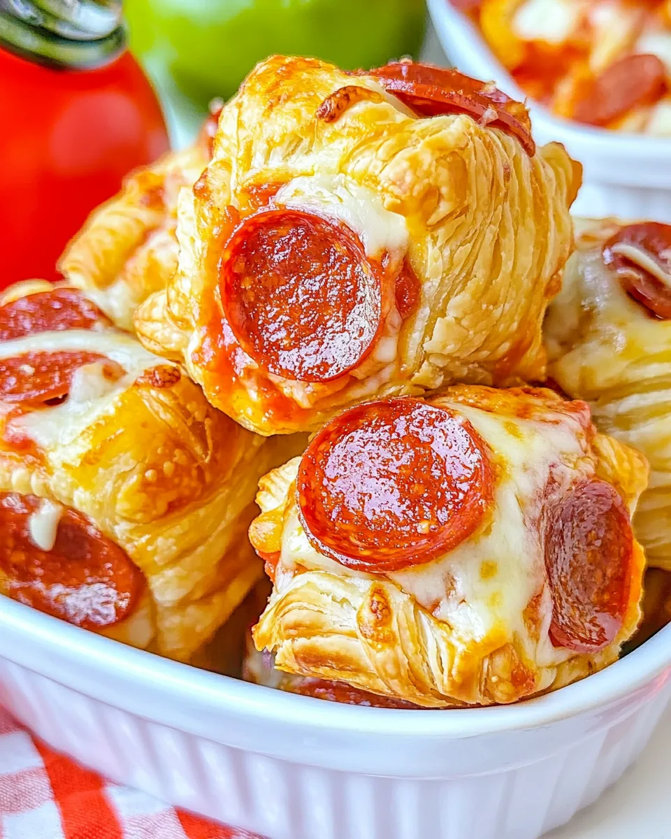 Pepperoni Pizza Pastry Puffs