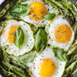 Pesto Asparagus Egg Skillet