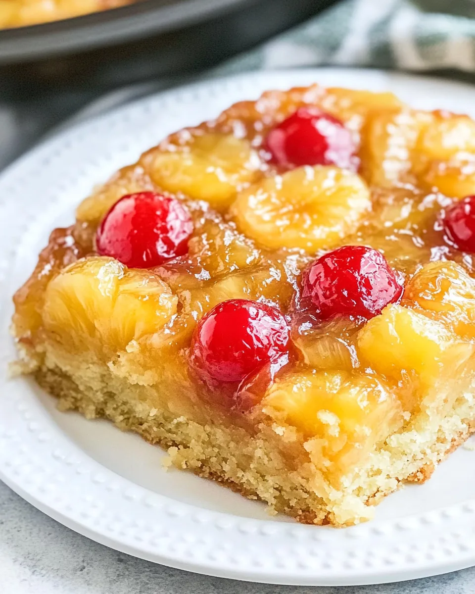 Pineapple Upside Down Dump Cake