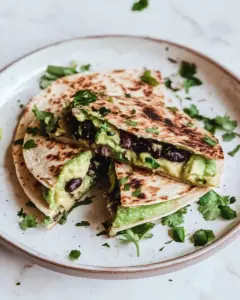 Plant Based Bean and Avocado Quesadillas