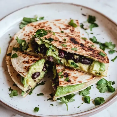 Plant Based Bean and Avocado Quesadillas