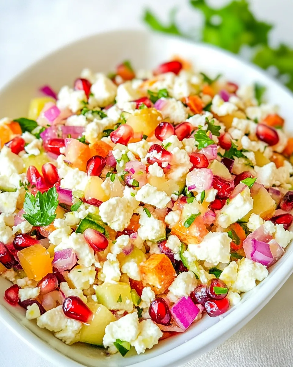 Pomegranate Salad with Feta Cheese