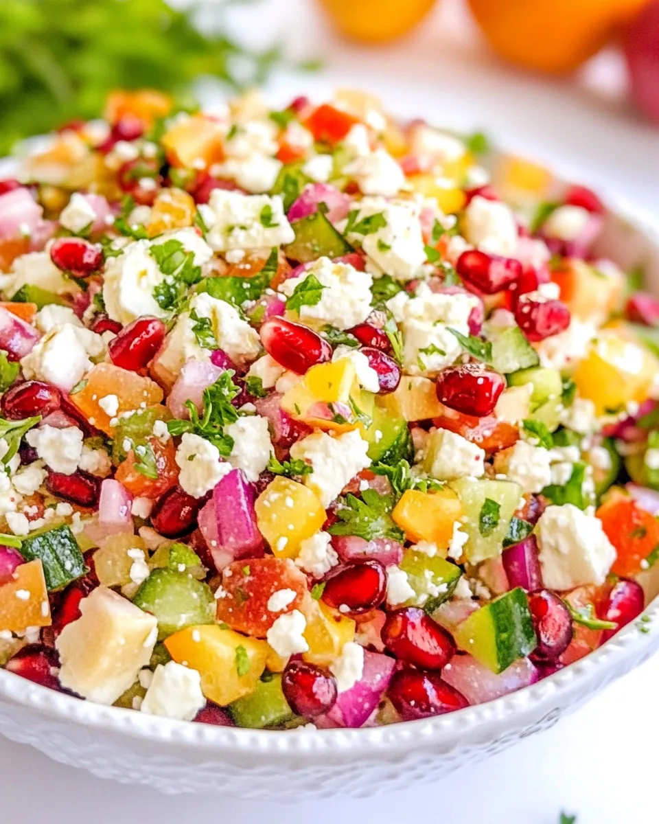 Pomegranate Salad with Feta Cheese