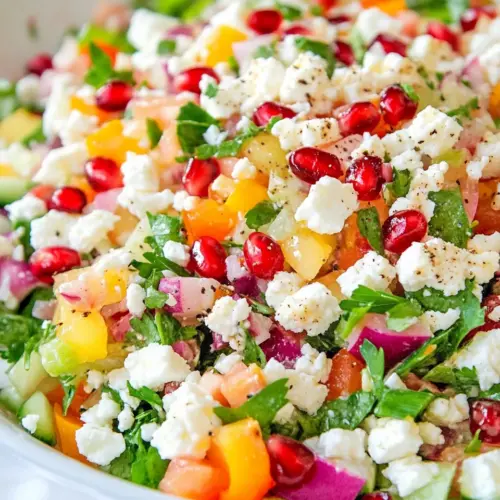 Pomegranate Salad with Feta Cheese