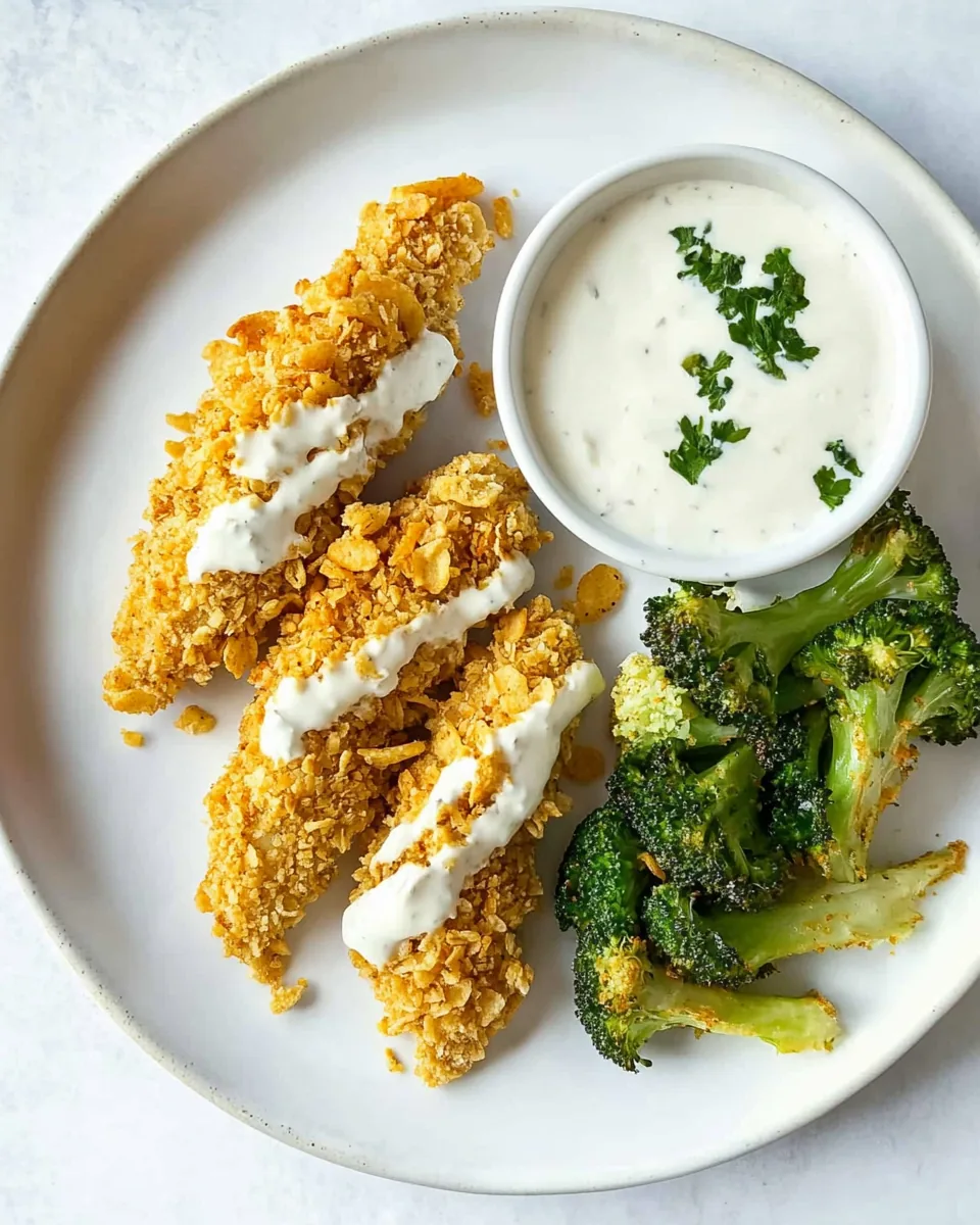 Potato Chip Crusted Chicken Fingers