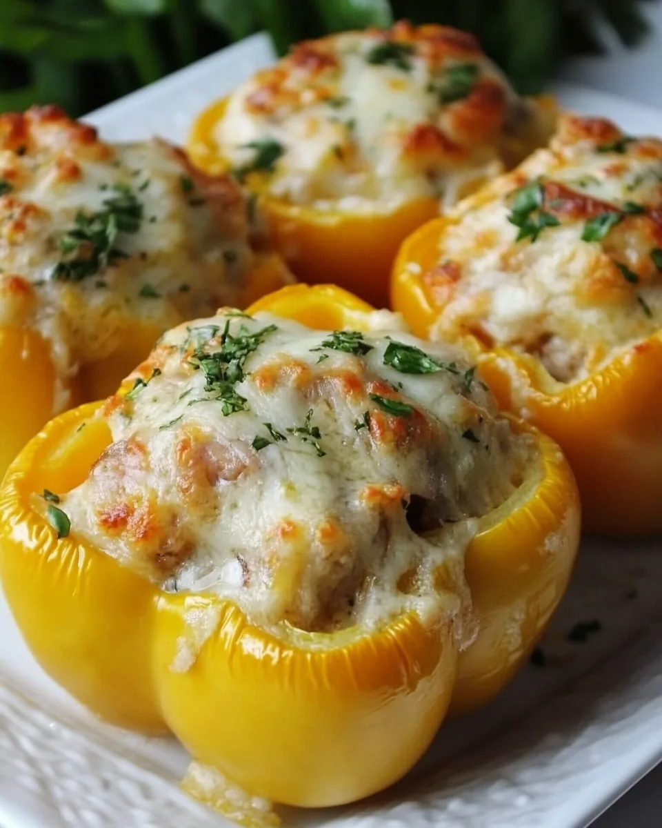 Prawns Stuffed Yellow Bell Peppers
