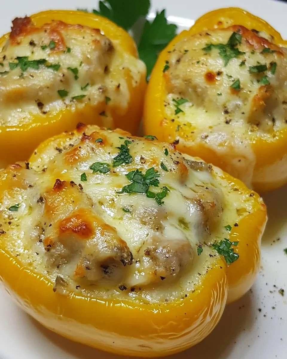 Prawns Stuffed Yellow Bell Peppers
